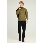Funky Buddha Ανδρικό Πλεκτό Με Ψηλό Λαιμό (FBM012-005-09-HUNTER-GREEN-MEL)