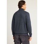 Funky Buddha Ανδρικό Πλεκτό Με Ψηλό Λαιμό (FBM012-005-09-NAVY-MEL)
