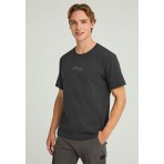 Funky Buddha Ανδρικό Κοντομάνικο T-Shirt Ανθρακί