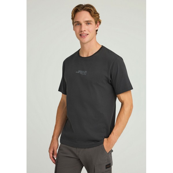 Funky Buddha Print On The Back T-Shirt Ανδρικό (FBM012-006-04-ANTHRACITE)