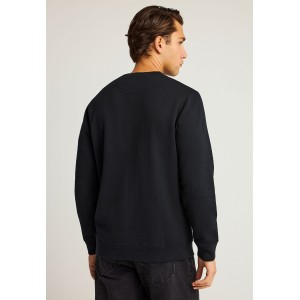 Funky Buddha Printed Logo Μπλούζα Με Λαιμόκοψη Ανδρική (FBM012-007-06-BLACK)