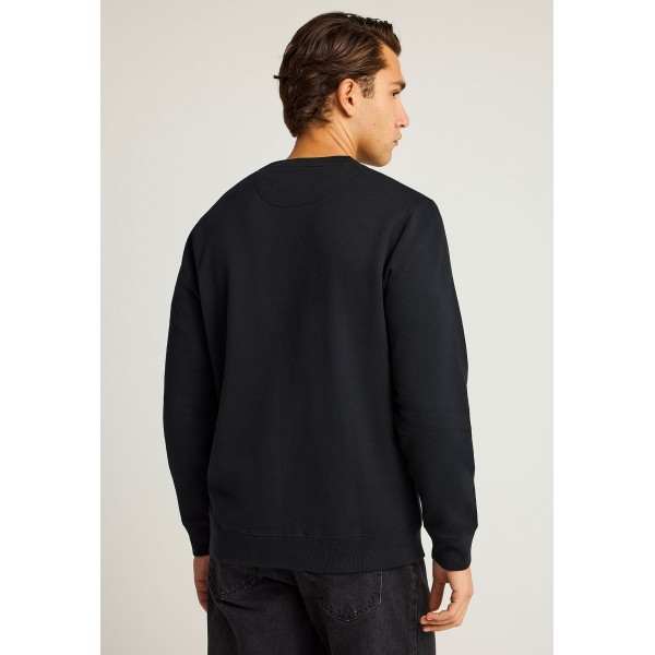 Funky Buddha Printed Logo Μπλούζα Με Λαιμόκοψη Ανδρική (FBM012-007-06-BLACK)