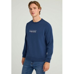 Funky Buddha Printed Logo Μπλούζα Με Λαιμόκοψη Ανδρική (FBM012-007-06-MIDNIGHT-BLUE)