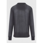 Funky Buddha Ανδρική Μακρυμάνικη Μπλούζα Ανθρακί