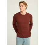 Funky Buddha Ανδρική Μακρυμάνικη Μπλούζα Κεραμιδί