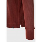 Funky Buddha Ανδρική Μακρυμάνικη Μπλούζα Κεραμιδί