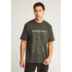 Funky Buddha Front Print T-Shirt Ανδρικό (FBM012-008-04-FOREST-NIGHT)