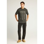 Funky Buddha Front Print T-Shirt Ανδρικό (FBM012-008-04-FOREST-NIGHT)