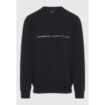 Funky Buddha Ανδρικό Φούτερ Με Λαιμόκοψη (FBM012-008-06-BLACK)