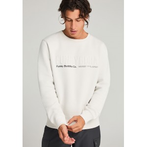 Funky Buddha Printed Logo Μπλούζα Με Λαιμόκοψη Ανδρική (FBM012-008-06-MIST)