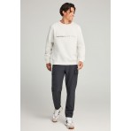 Funky Buddha Ανδρικό Φούτερ με Λαιμόκοψη Γκρι Ανοιχτό