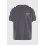 Funky Buddha Ανδρικό Κοντομάνικο T-Shirt Γκρι Σκούρο