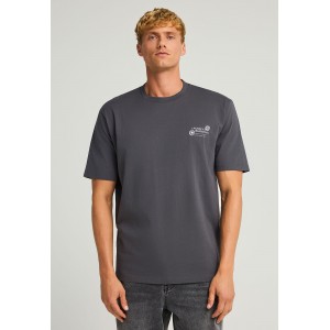 Funky Buddha Ανδρική Μπλούζα Με Κοντό Μανίκι Και Τύπωμα (FBM012-009-04-DK-GREY)