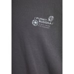 Funky Buddha Ανδρικό Κοντομάνικο T-Shirt Γκρι Σκούρο