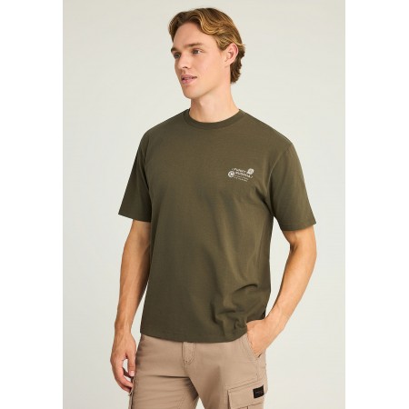 Funky Buddha Ανδρικό Κοντομάνικο T-Shirt Λαδί