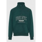 Funky Buddha Ανδρικό Φούτερ με Φερμουάρ Πράσινο