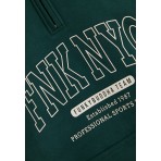 Funky Buddha Ανδρικό Φούτερ με Φερμουάρ Πράσινο