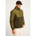 Funky Buddha Ανδρικό Bomber Μπουφάν με Κουκούλα Λαδί