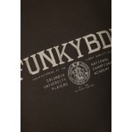 Funky Buddha Ανδρική Μακρυμάνικη Μπλούζα με Λαιμόκοψη Χακί