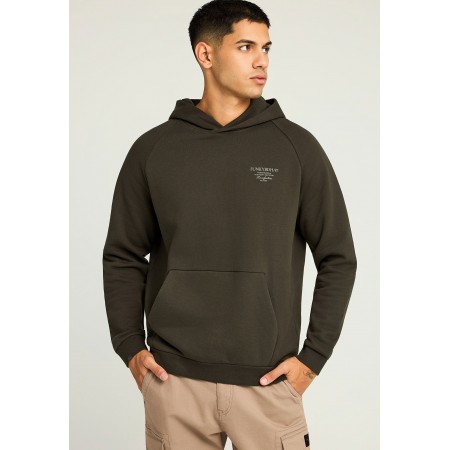 Funky Buddha Ανδρικό Φούτερ με Κουκούλα Χακί