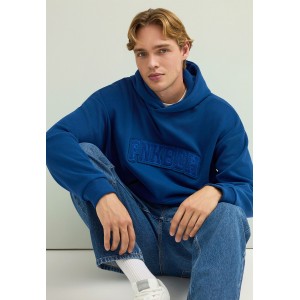 Funky Buddha Chest Printed Hoodie Ανδρικό (FBM012-013-06-GALAXY-BLUE)