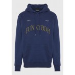 Funky Buddha Ανδρικό Φούτερ με Κουκούλα Μπλε Σκούρο