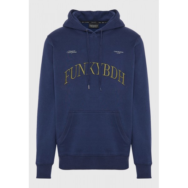 Funky Buddha Ανδρικό Φούτερ Με Κουκούλα (FBM012-014-06-NAVY)