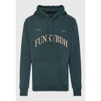Funky Buddha Ανδρικό Φούτερ με Κουκούλα Κυπαρισσί