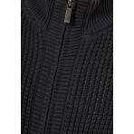 Funky Buddha Ανδρική Πλεκτή Ζακέτα Ανθρακί