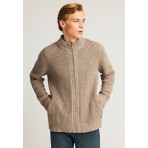 Funky Buddha Ανδρική Πλεκτή Ζακέτα Πουρό