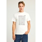 Funky Buddha Ανδρικό Κοντομάνικο T-Shirt Εκρού