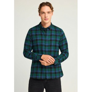 Funky Buddha Ανδρικό Πουκάμισο Καρό (FBM012-016-05-DEEP-EMERALD)