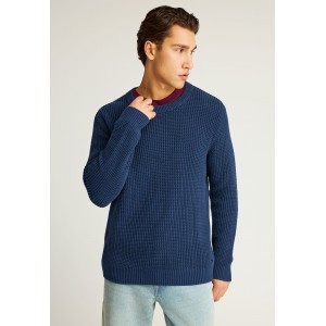 Funky Buddha Μπλούζα Πλεκτή Ανδρική (FBM012-016-09-MIDNIGHT-BLUE)