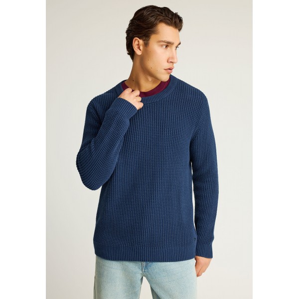 Funky Buddha Μπλούζα Πλεκτή Ανδρική (FBM012-016-09-MIDNIGHT-BLUE)