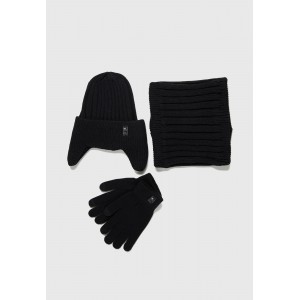 Funky Buddha Ανδρικό Σετ Κασκόλ Γαντια Σκούφος (FBM012-016-10-BLACK)