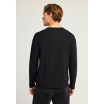 Funky Buddha Ανδρική Μπλούζα Με Μακρύ Μανίκι (FBM012-017-07-BLACK)