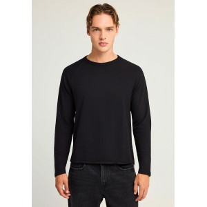 Funky Buddha Ανδρική Μπλούζα Με Μακρύ Μανίκι (FBM012-017-07-BLACK)