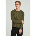 Funky Buddha Ανδρική Μπλούζα Με Μακρύ Μανίκι (FBM012-017-07-DUSTY-OLIVE)