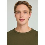 Funky Buddha Ανδρική Μπλούζα Με Μακρύ Μανίκι (FBM012-017-07-DUSTY-OLIVE)