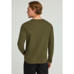 Funky Buddha Ανδρική Μπλούζα Με Μακρύ Μανίκι (FBM012-017-07-DUSTY-OLIVE)