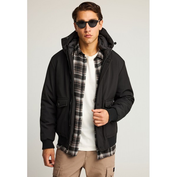 Funky Buddha Ανδρικό Bomber Τζάκετ (FBM012-020-01-BLACK)