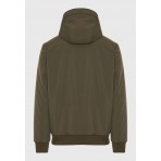 Funky Buddha Ανδρικό Bomber Μπουφάν με Κουκούλα Χακί