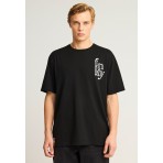 Funky Buddha Ανδρικό Κοντομάνικο T-Shirt Μαύρο