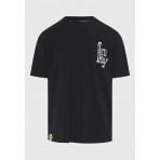 Funky Buddha Ανδρικό Κοντομάνικο T-Shirt Μαύρο