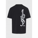 Funky Buddha Ανδρικό Κοντομάνικο T-Shirt Μαύρο