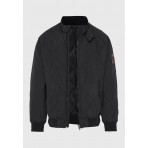Funky Buddha Ανδρικό Bomber Τζάκετ (FBM012-022-01-BLACK)