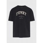 Funky Buddha Ανδρικό Κοντομάνικο T-Shirt Μαύρο