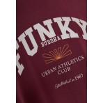 Funky Buddha Ανδρικό Κοντομάνικο T-Shirt Μπορντό
