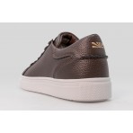 Funky Buddha Ανδρικά Δερμάτινα Sneakers Καφέ, Λευκά