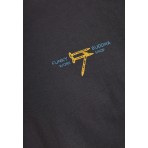Funky Buddha Text Print On The Back T-Shirt Ανδρικό (FBM012-023-04-ANTHRACITE)